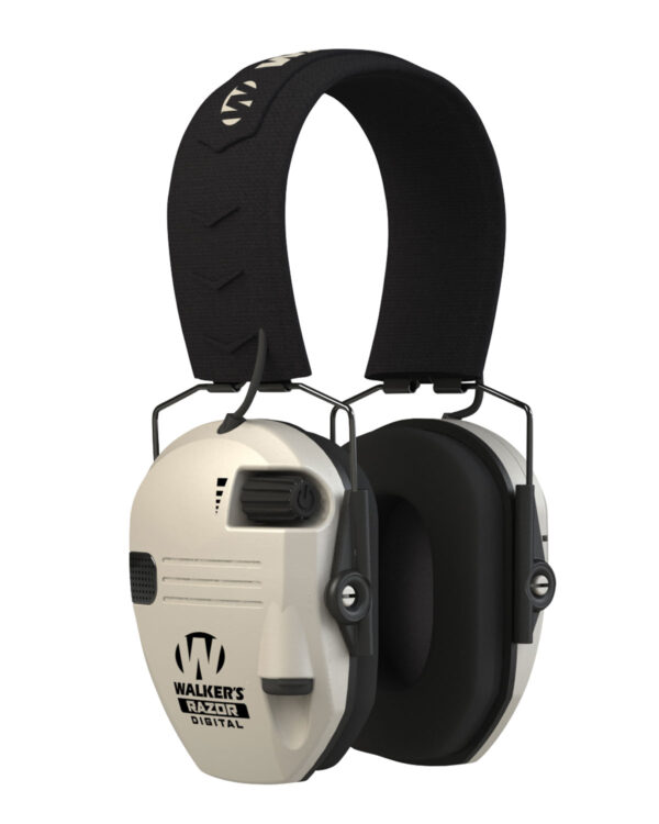 Walker's GWPDRSEM Razor PRO Digital Electronic Muff 23 dB Over the Head Bone/Black Polymer — view 1