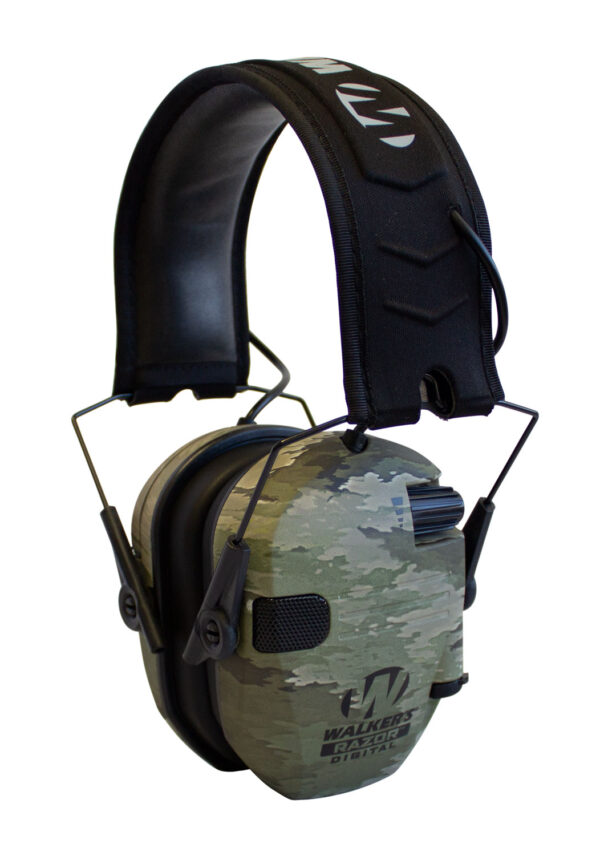 Walker's GWPDRSEMAIX Razor PRO Digital Electronic Muff Polymer 23 dB Over the Head ATACS-IX Camo/Black Adult — view 1