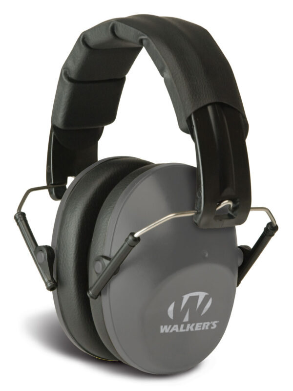 Walker's GWPFPM1GY Pro Low Profile Passive Muff 22 dB Over the Head Gray/Black Polymer — view 1