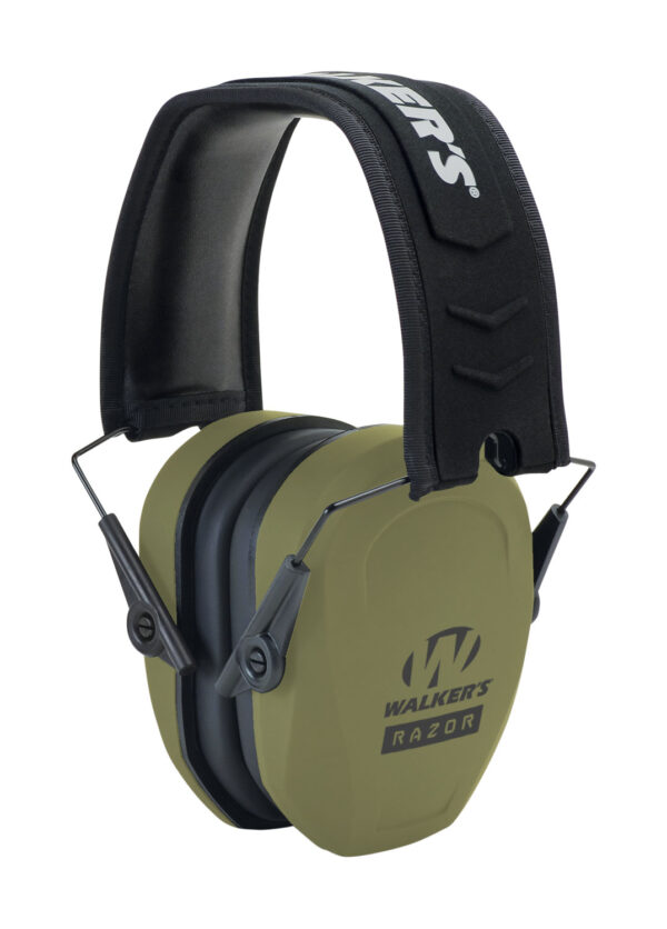 Walker's GWPRSMPASODG Razor Slim Passive Muff 27 dB Over the Head OD Green/Black Polymer — view 1