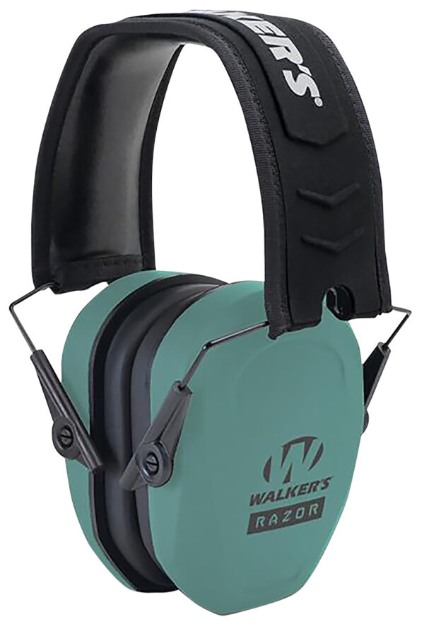 Walker's GWPRSMPASTL Razor Slim Passive Muff 27 dB Over the Head Teal/Black Polymer — view 1