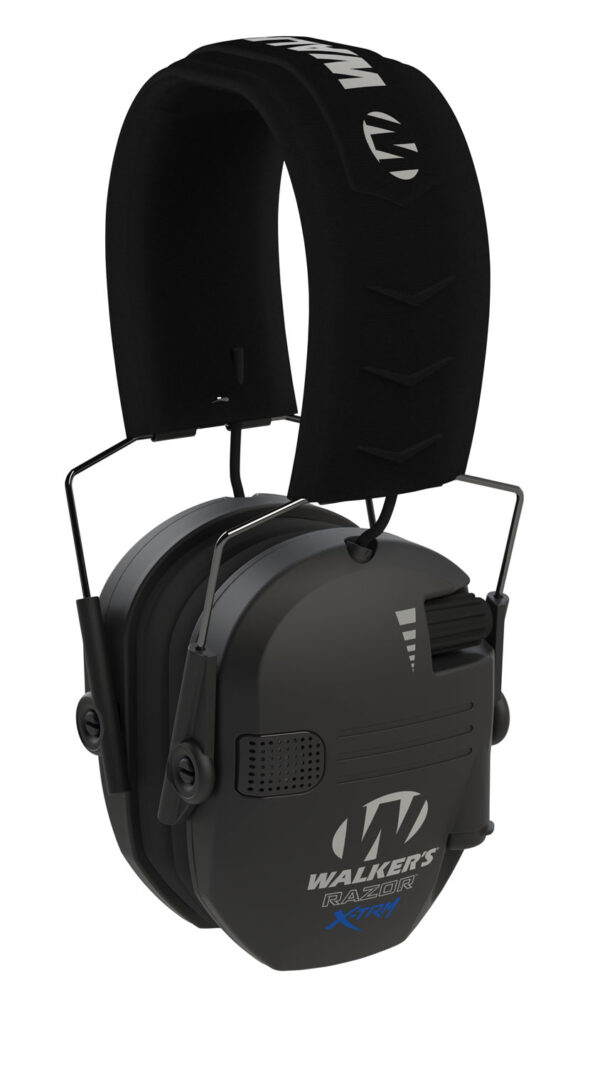Walker's GWPXDRSEM Razor X-TRM Digital Electronic Muff 21 dB Over the Head Black Polymer — view 1