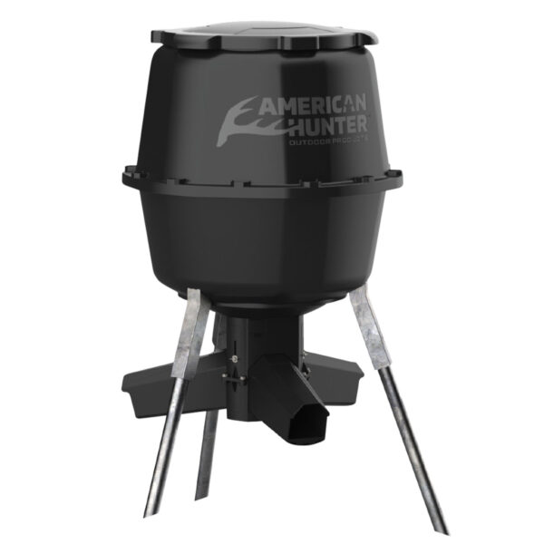 American Hunter AH225GRAV Gravity Feeder w/Nesting Hopper 30 Gallon Capacity Black — view 1