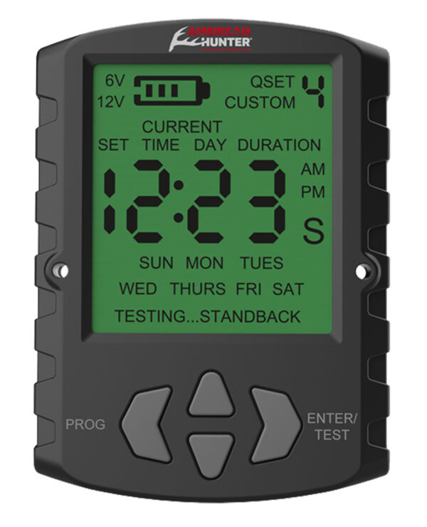 American Hunter AHUTM Universal Digital Timer  6/12 Volt, 1-30 Seconds Feed Rate, 2 Quick/16 Custom Settings — view 1