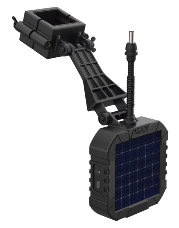 American Hunter AHSLR Power Solar Panel Fits XD-Pro/XDE-Pro/Econ Feeder Kits 6V Internal Rechargeable Li-ion Battery Black — view 1