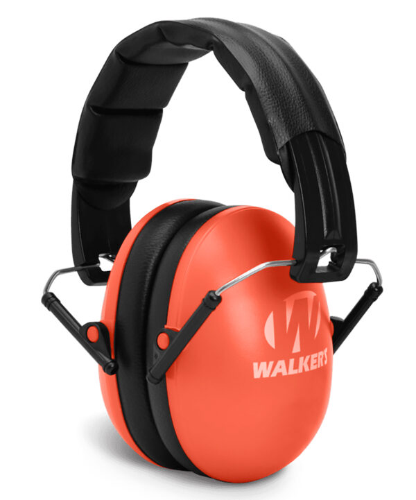 Walker's GWPYWFM2COR Folding Muff  23 dB Over the Head Coral/Black Polymer Fits Youth/Women — view 1