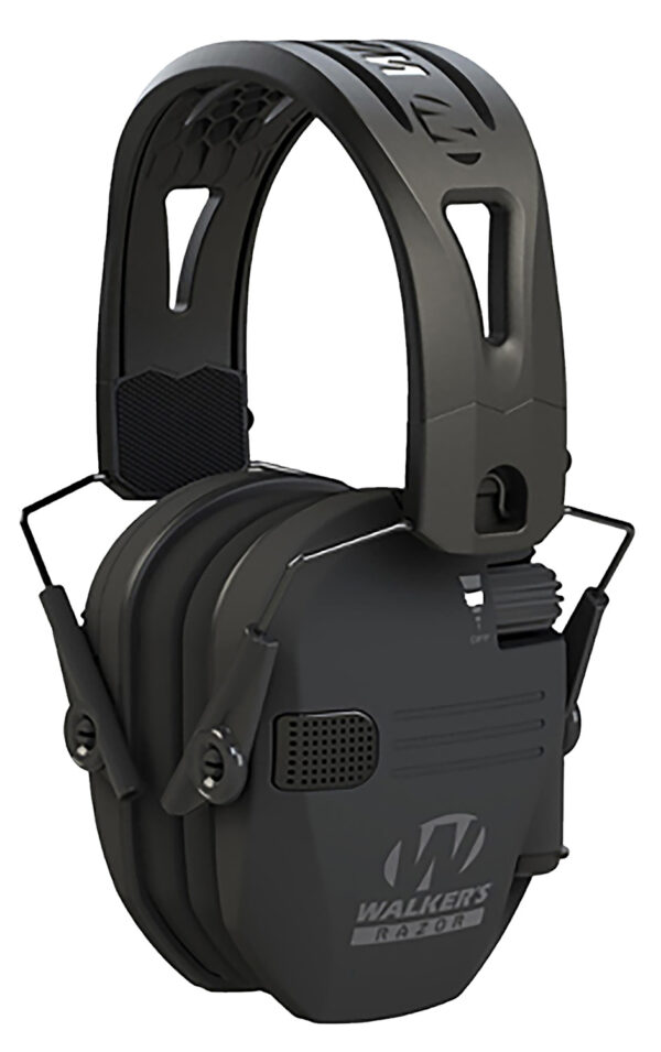 Walker's GWPRSEMRH RAZR Razor Tacti-Grip 23 dB Over the Head Black Polymer — view 1