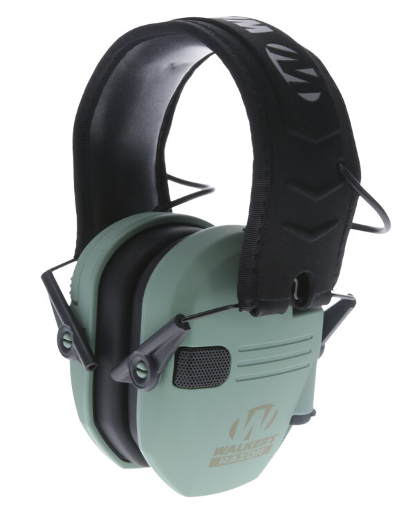Walker's GWPRSEMSGN Razor Slim Electronic Muff 23 dB Over the Head Sage Green/Black Polymer — view 1