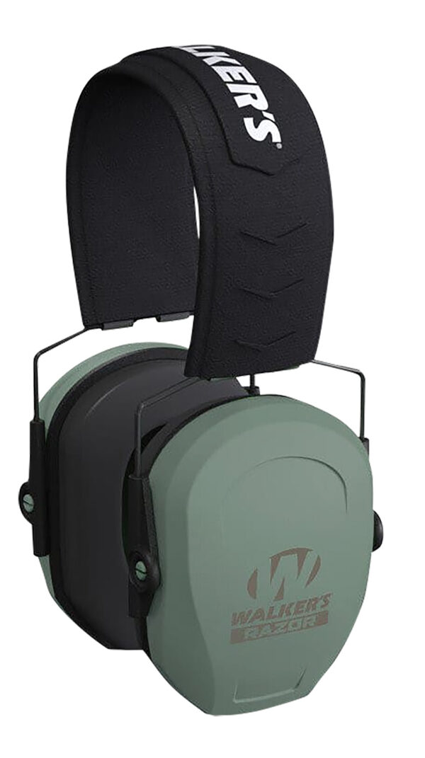 Walker's GWPRSMPASSGN Razor Slim Passive Muff 27 dB Over the Head Sage Green/Black Polymer — view 1