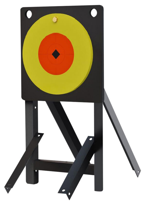 Birchwood Casey LCSPLR Large Range Spoiler Alert 10" Orange/Yellow AR500 Steel Bullseye 0.50" Thick Includes Crosshair Sticker — view 1