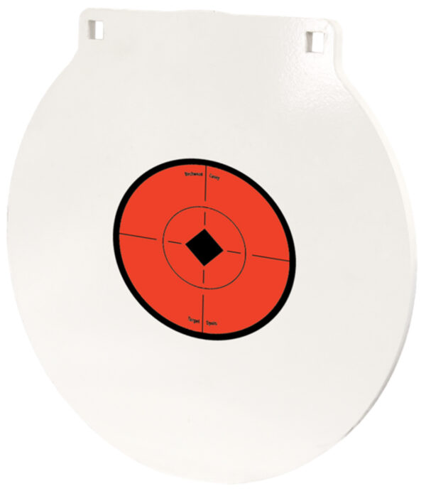 Birchwood Casey RND6 Round Steel Target Plate 6" Centerfire Rifle/Handgun Target Black/Red/White NM500 Steel Hanging — view 1