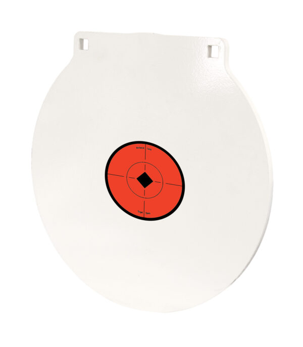 Birchwood Casey RND15 Round Steel Target Plate 15" Centerfire Rifle/Handgun Target Black/Red/White NM500 Steel Hanging — view 1