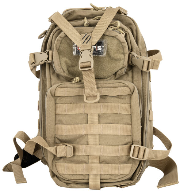 GPS Bags T1611BOB Tactical Bugout Bag Backpack Tan 600D Polyester 2 Handguns — view 1