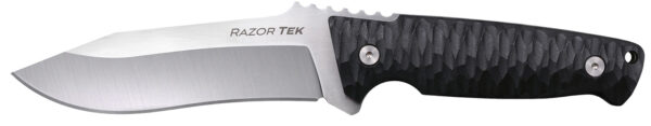 Cold Steel CSFX5RZR Razor Tek  EDC 5" Fixed Clip Point Plain Satin 4116 Krupp SS Blade, 4.63" Black Textured — view 1