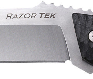 Cold Steel CSFX65RZR Razor Tek  EDC 6.50" Fixed Clip Point Plain Satin 4116 Krupp SS Blade, 6.13" Black Textured