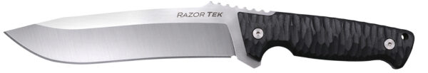 Cold Steel CSFX65RZR Razor Tek  EDC 6.50" Fixed Clip Point Plain Satin 4116 Krupp SS Blade, 6.13" Black Textured — view 1