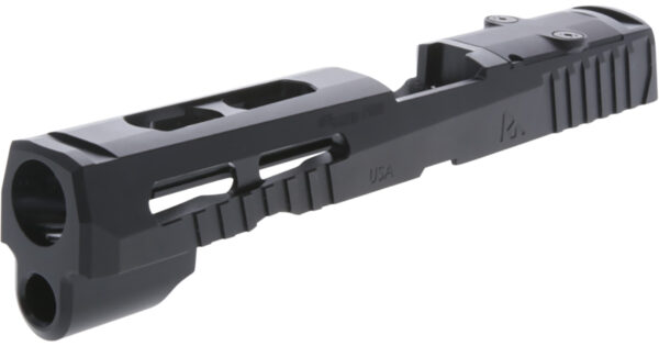 Rival Arms RARA10G306A Precision Slide A1 Black QPQ Steel, Ported, Front & Rear Serrations, RMS Optic Cut Fits Glock 43/43X — view 1