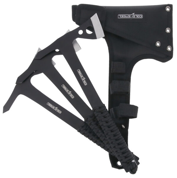 Cold Steel CSTH175AX3PK Throwing Axes  1.75" Black Oxide 420 Stainless Steel Blade Paracord Wrap Handle Set of 3 — view 1