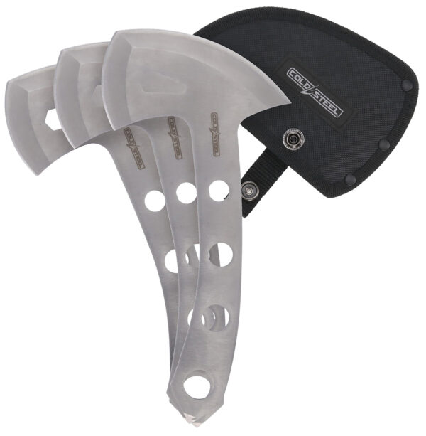 Cold Steel CSTH50AX3PK Throwing Axes  5" Plain 420 Stainless Steel Blade Set of 3 — view 1