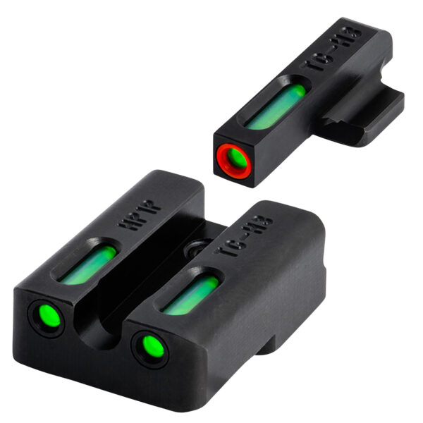 TruGlo TG13XD2PC TFX Pro  Black | Green Tritium & Fiber Optic Orange Outline Front Sight Green Tritium & Fiber Optic Rear Sight — view 1