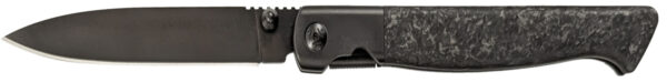 Cold Steel CSFL39SDP Spectre  3.80" Folding Drop Point Plain Black Matte PVD CPM 20V SS Blade, Forged Carbon Fiber Handle — view 1