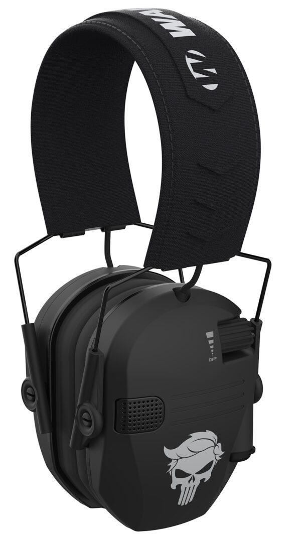Walker's GWPRSEMT24PUN Razor Merica Muffs Punisher Polymer Over the Head Black — view 1