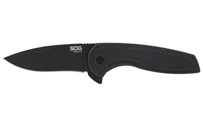 SOG AEGIS FLK 3.25" DROP PT BLK — view 1