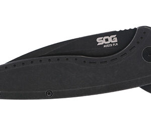 SOG AEGIS FLK 3.25" DROP PT BLK — view 3