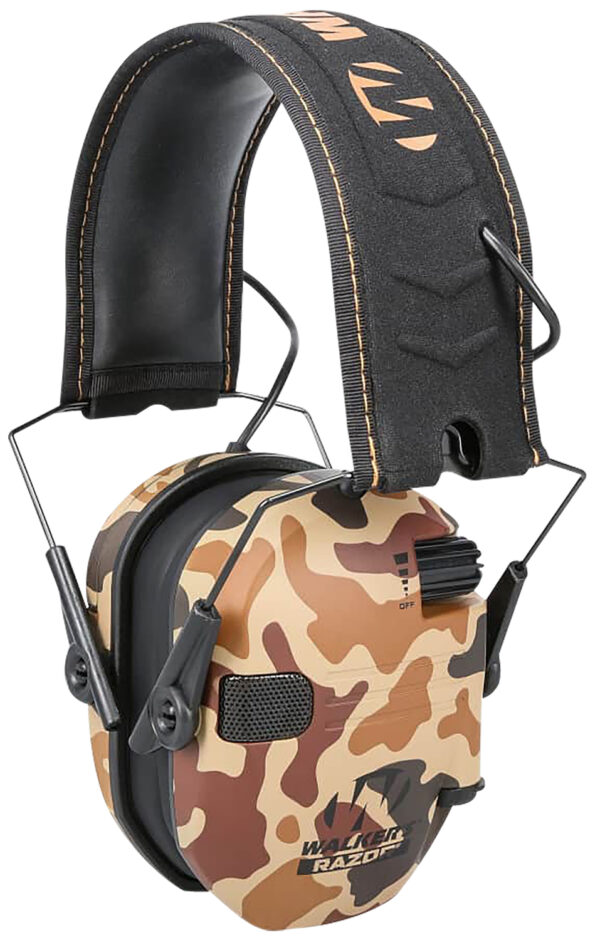 Walker's GWPRSEMDCMO Razor Slim Electronic Muff 23 dB Over the Head Duck Camo — view 1