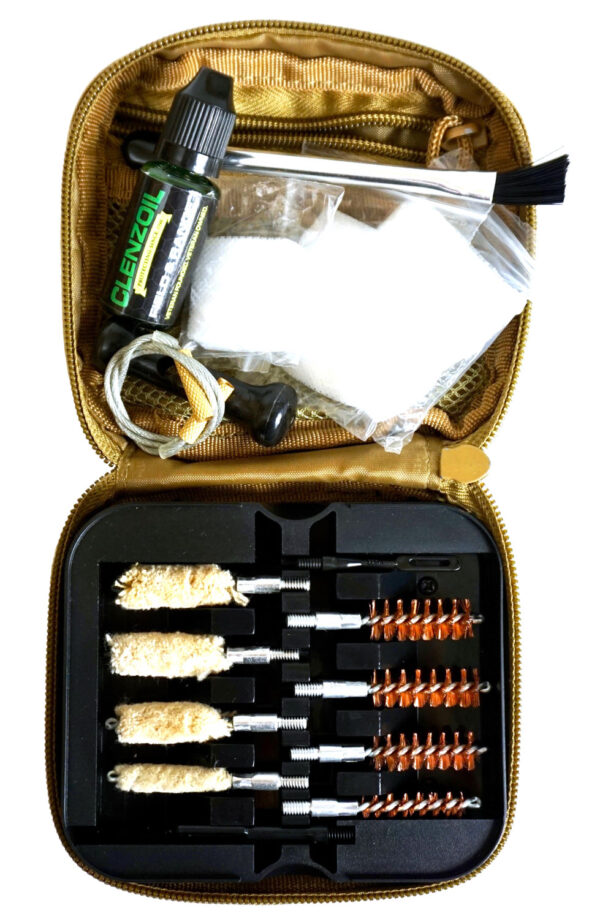 Clenzoil 2076 Field & Range Cleaning Kit Multi-Caliber Pistol/17 Pieces Tan — view 1