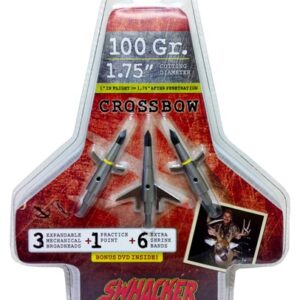 SWHACKER BROADHEAD 2-BLADE - CROSSBOW 100GR 1.75" CUT 3/PK